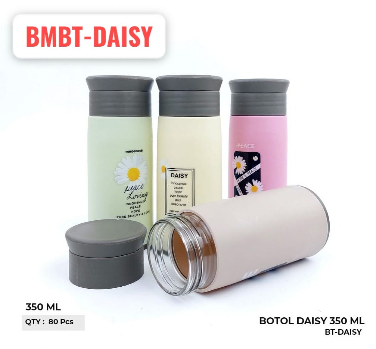 BOTOL DAISY BMBT-DAISY 350 ML ISI 80 PCS