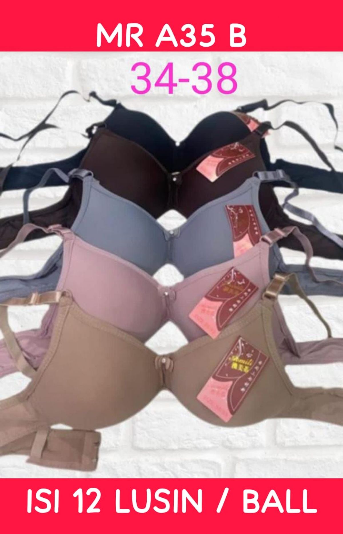 BH MR A35 B SIZE 34 - 38 ISI 12 LUSIN