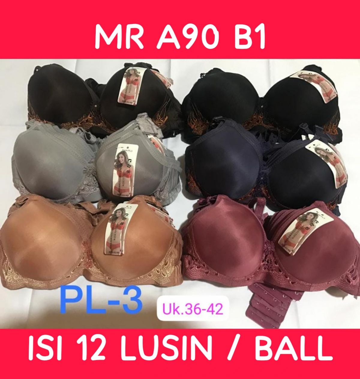 BH MR A90 B1 SIZE 36 - 42 ISI 12 LUSIN