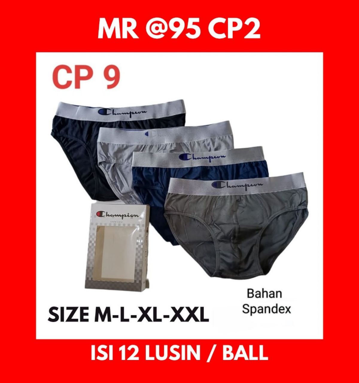 CELANA DALAM MR @95 CP2 SIZE M-L-XL-XXL ISI 12 LUSIN
