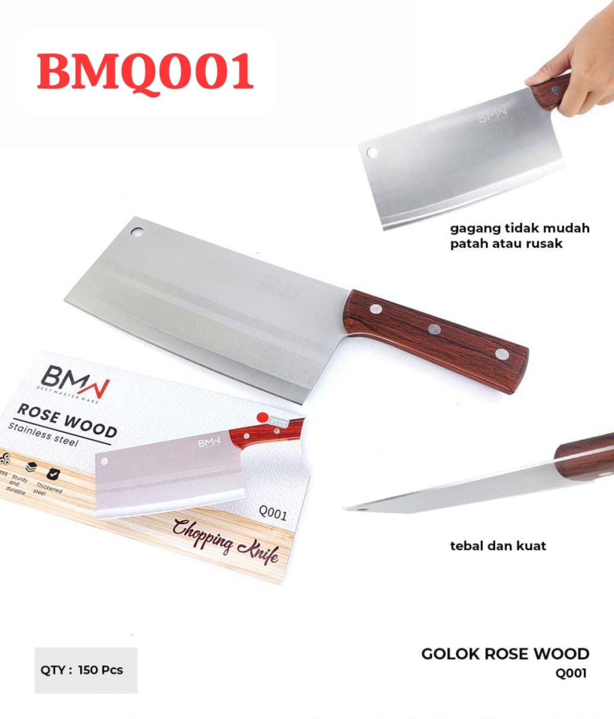 GOLOK ROSE WOOD BMQ001 ISI 150 PCS