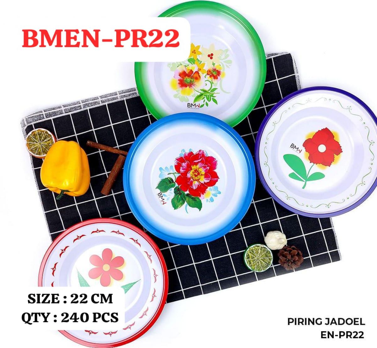 PIRING JADOEL BMEN-PR22 SIZE 22CM ISI 240 PCS