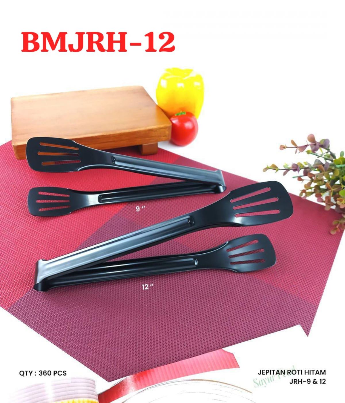 JEPITAN ROTI HITAM BMJRH-12 SIZE 12 INCH ISI 360 PCS