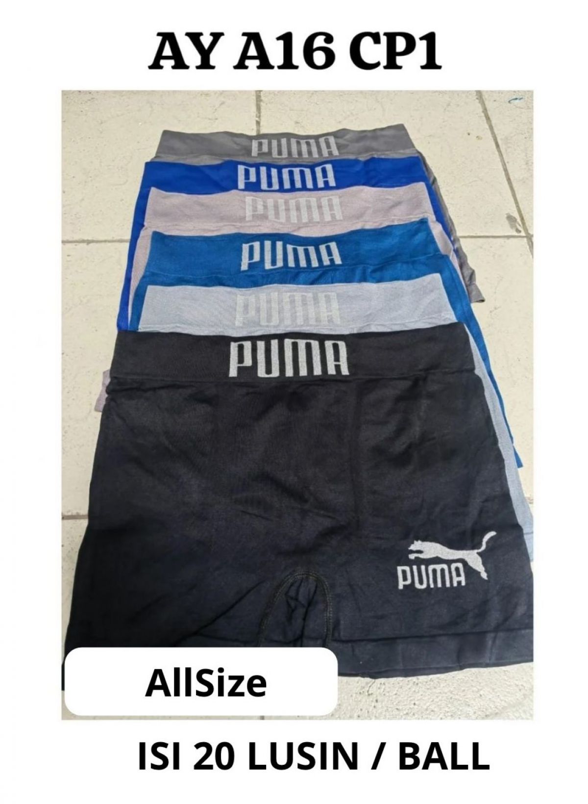 BOXER AY A16 CP1 BAHAN RAJUT ALLSIZE ISI 20 LUSIN ( TANPA DUS )