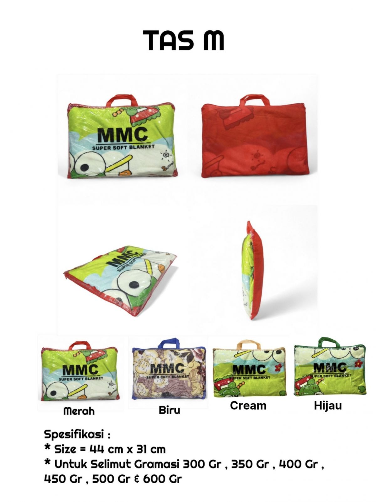 TAS SELIMUT MURAH TAS M UKURAN 44CM X 31CM