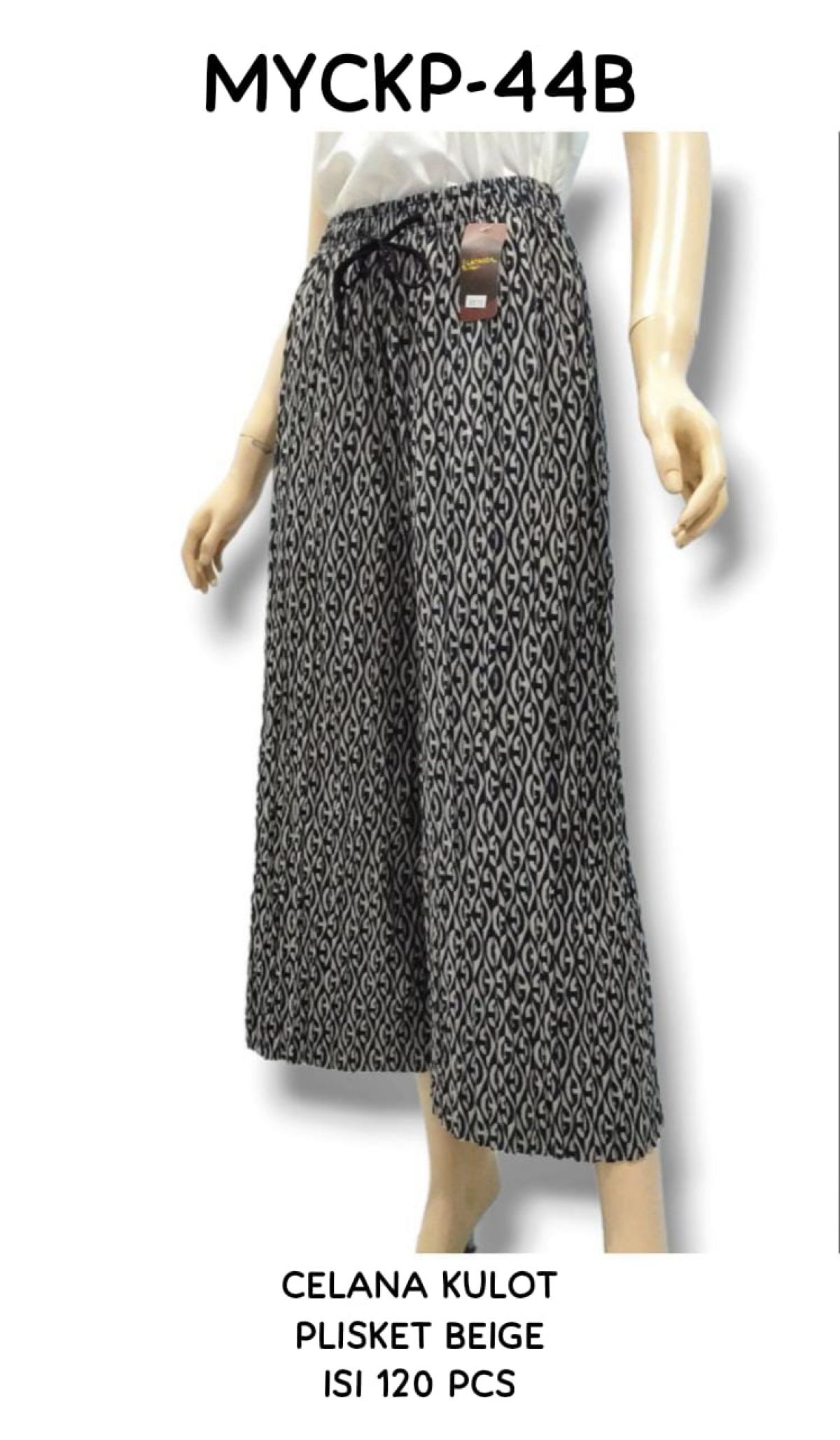 CELANA KULOT PLISKET BEIGE