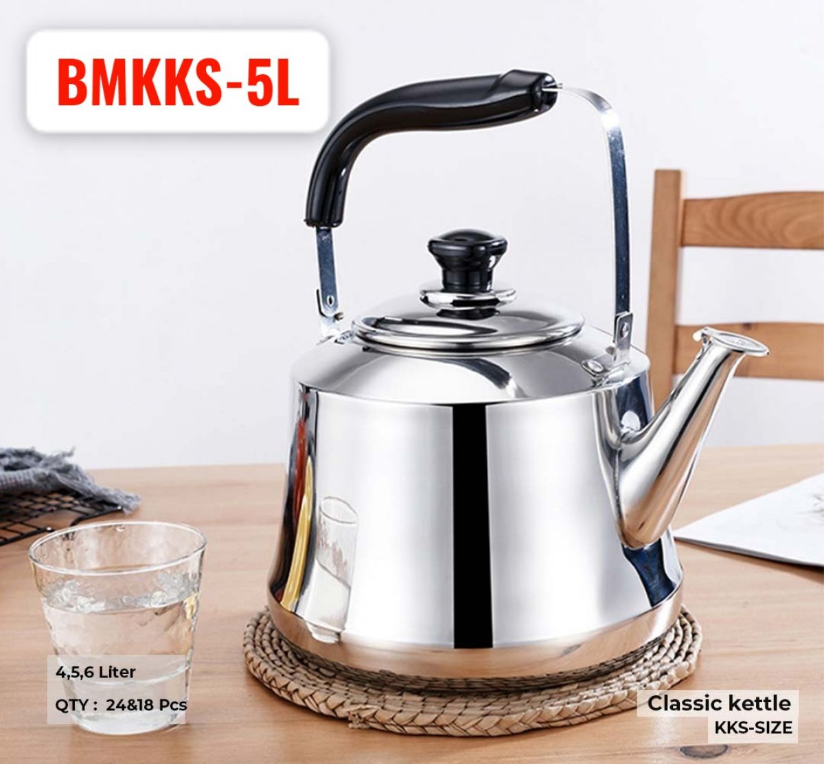 CLASSIC KETTLE BMKKS-5L ISI 18 PCS