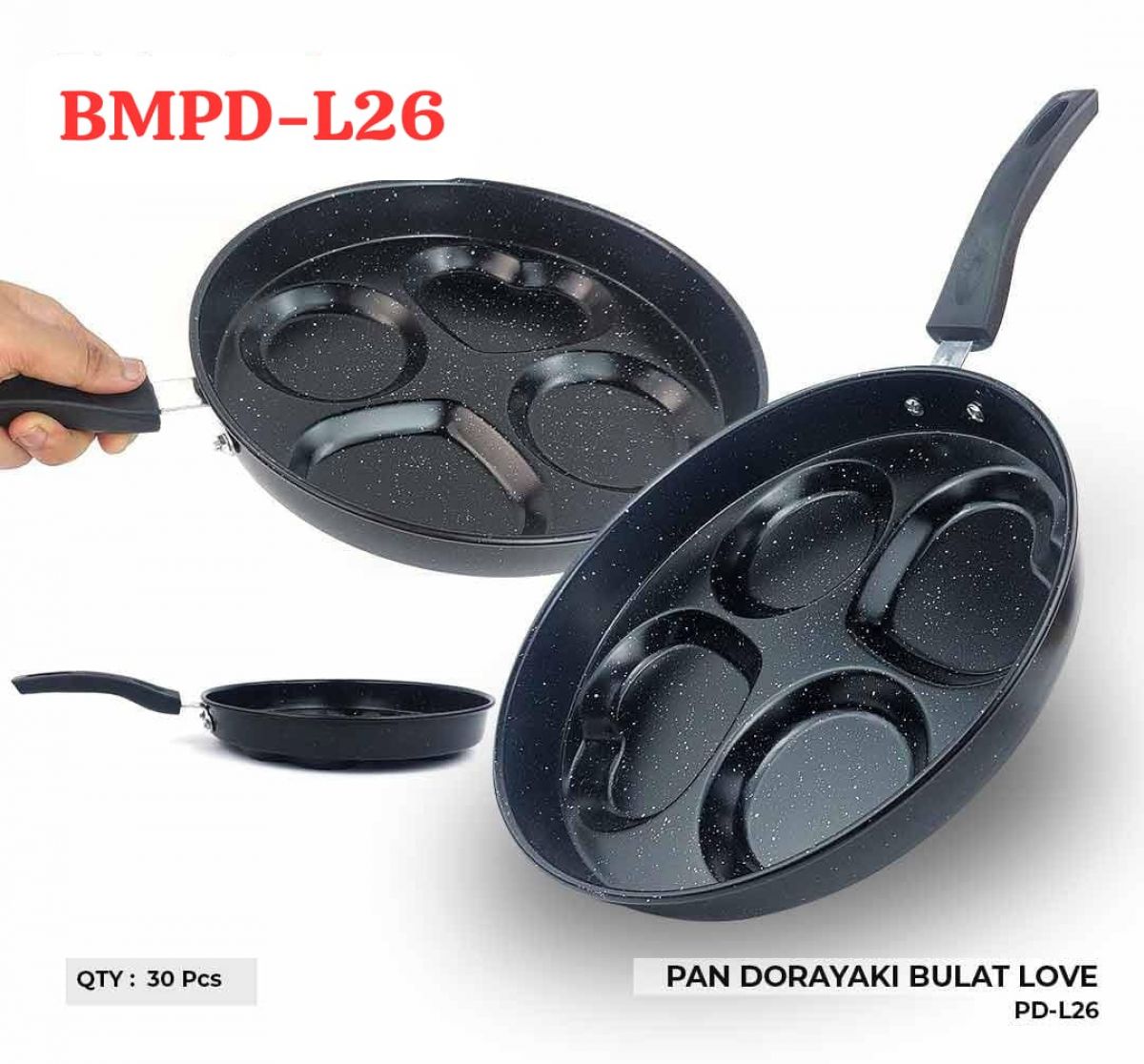 PAN DORAYAKI BULAT LOVE BMPD-L26 ISI 30 PCS