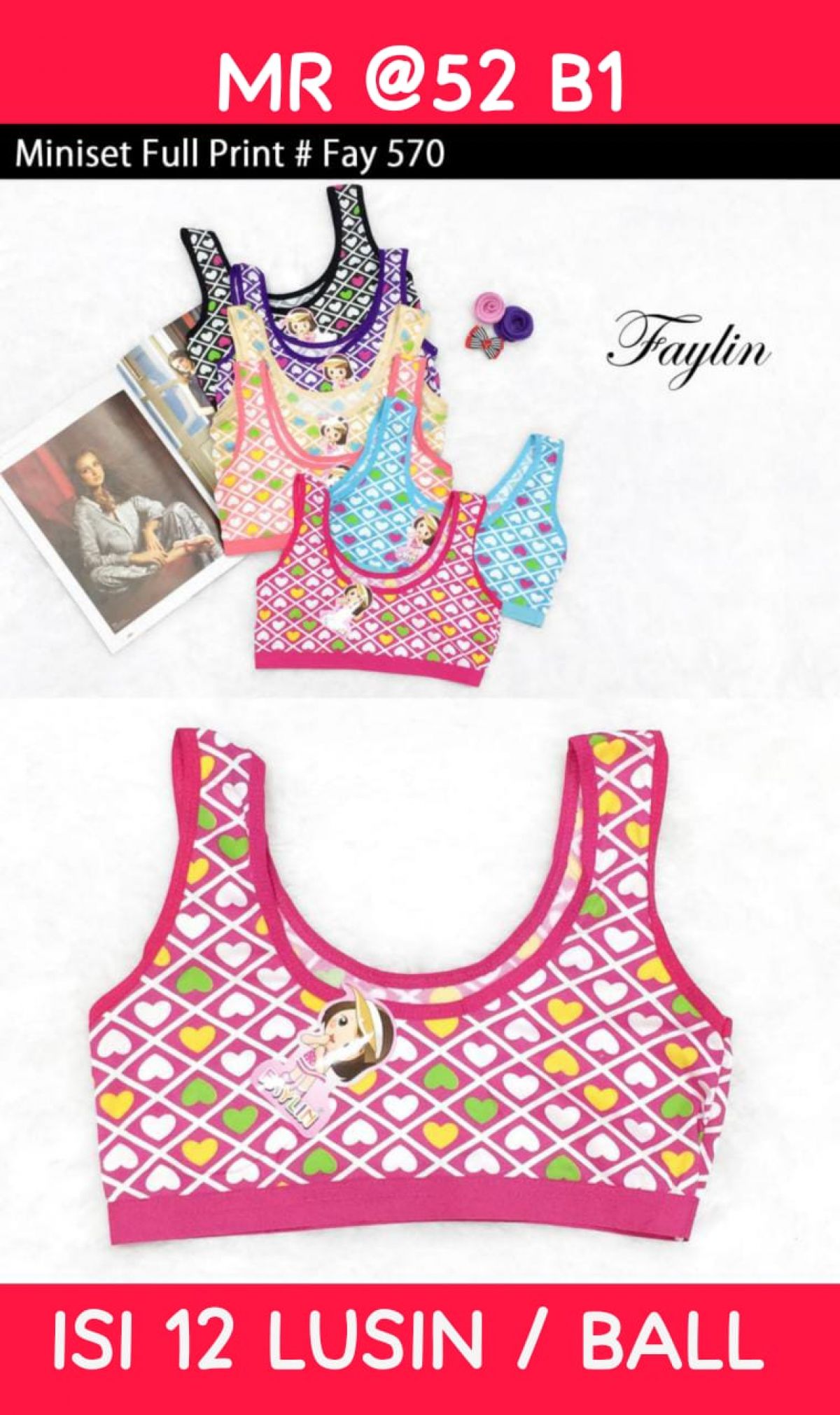 MINISET FULL PRINT MR @52 B1 ISI 12 LUSIN