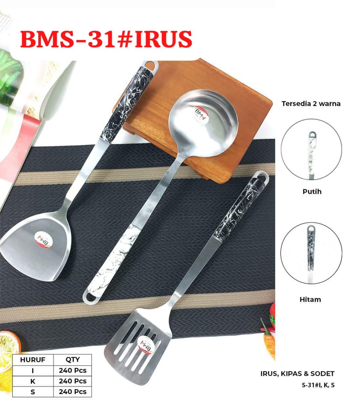 MARBLE KITCHEN TOOLS IRUS BMS-31#IRUS ISI 20 LUSIN