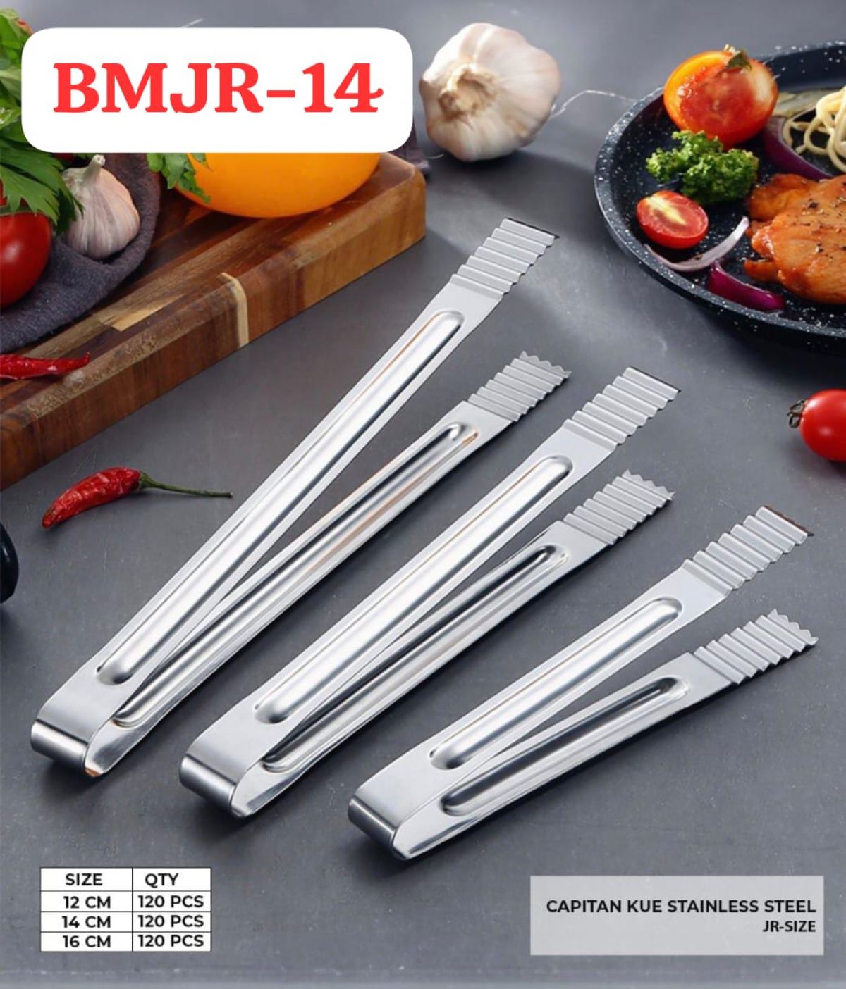 JEPITAN KUE STAINLESS BMJR-14 SIZE 14 CM ISI 120 PCS