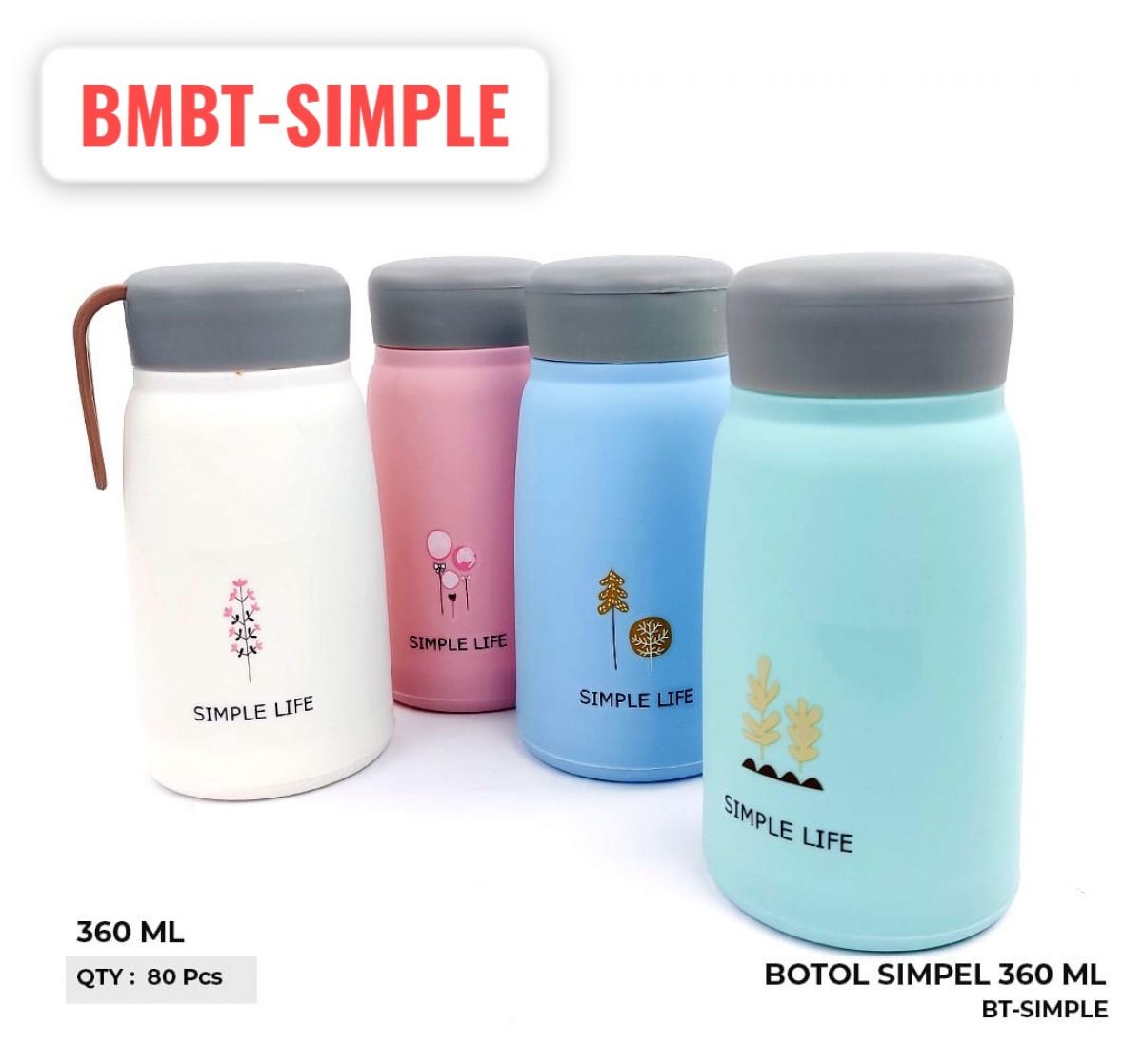 BOTOL SIMPEL BMBT-SIMPLE 360 ML ISI 80 PCS