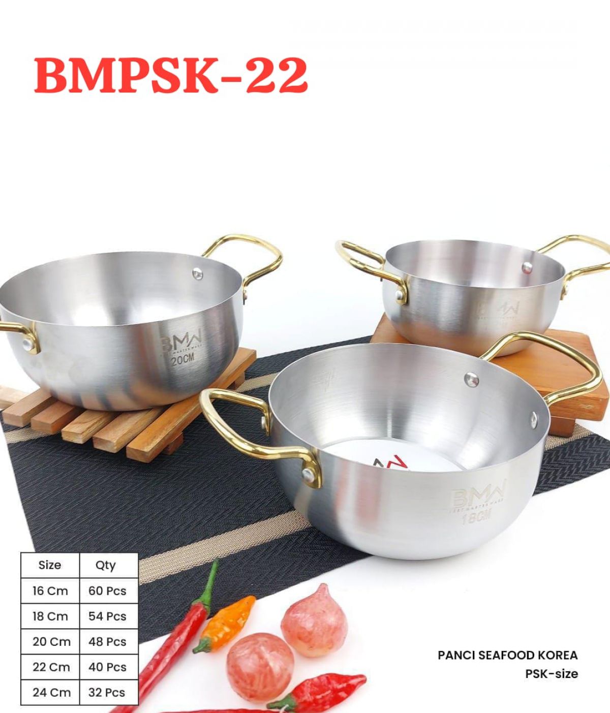 PANCI SEAFOOD KOREA BMPSK-22 SIZE 22 CM ISI 40 PCS