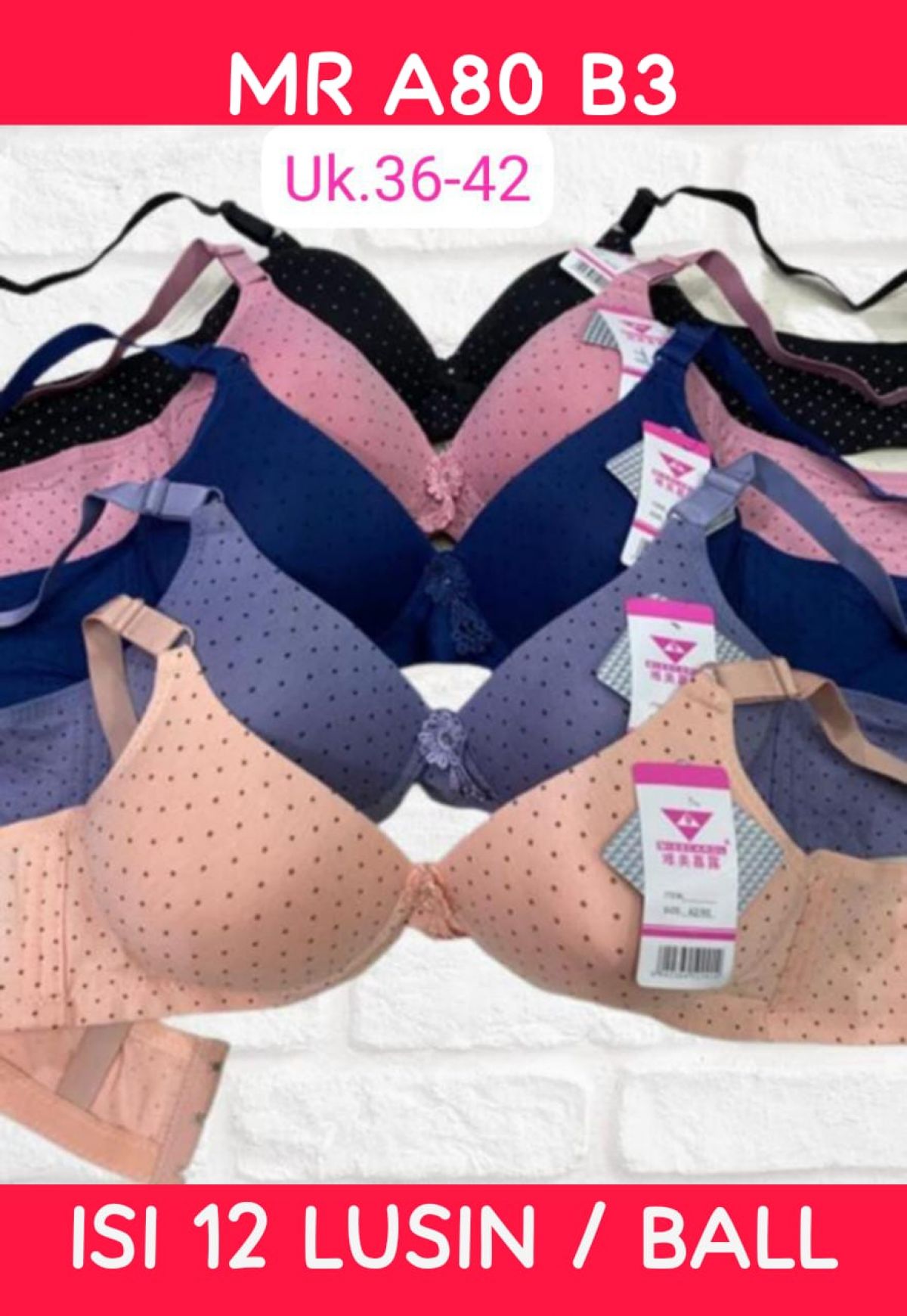 BH MR A80 B3 SIZE 36 - 42 ISI 12 LUSIN
