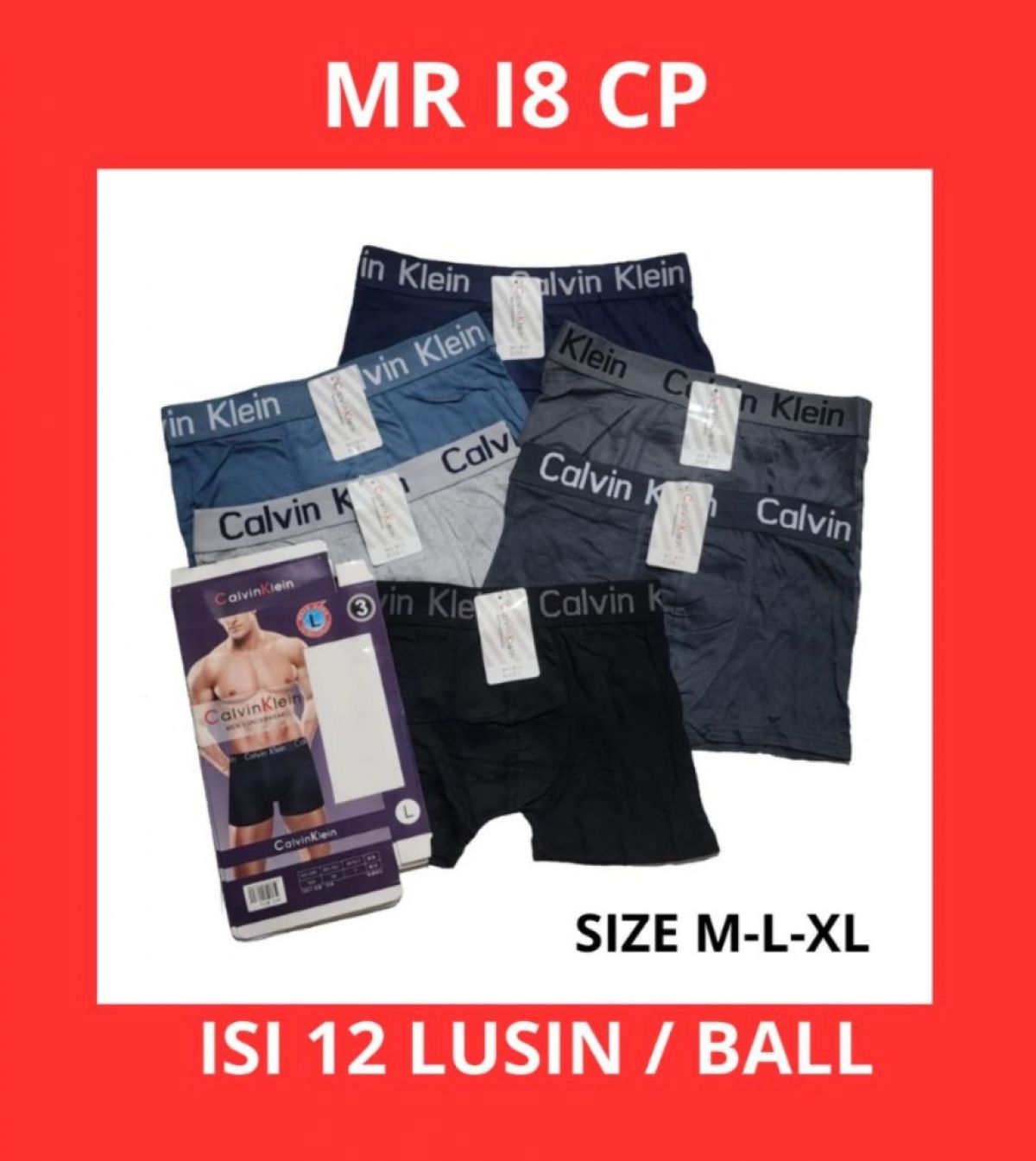 BOXER MR I8 CP SIZE M-L-XL ISI 12 LUSIN