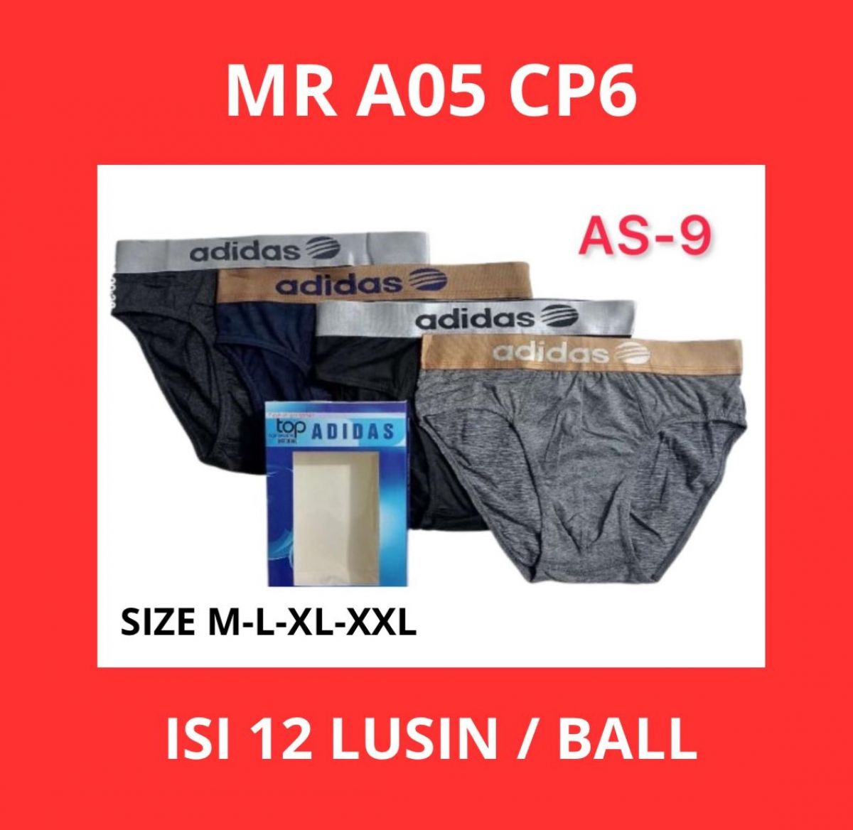 BOXER MR A05 CP6 SIZE M - L - XL - XXL ISI 12 LUSIN