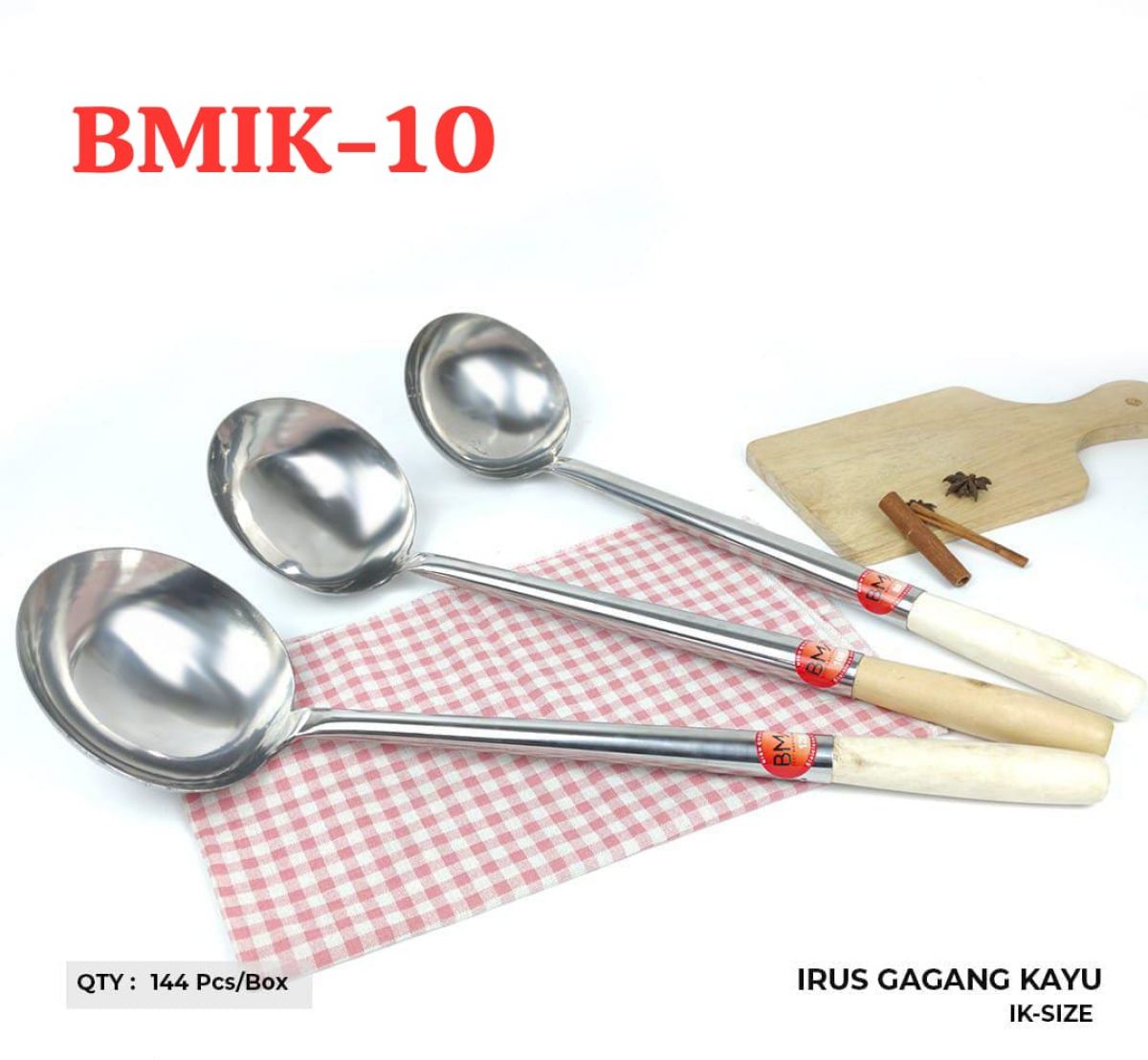 IRUS BINGHE GAGANG KAYU BMIK-10 ISI 144 PCS